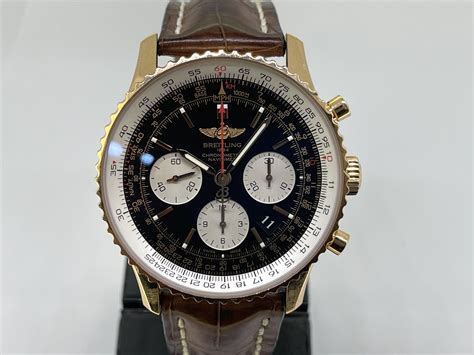 breitling navitimer 01 43mm rose gold|breitling navitimer gold bezel.